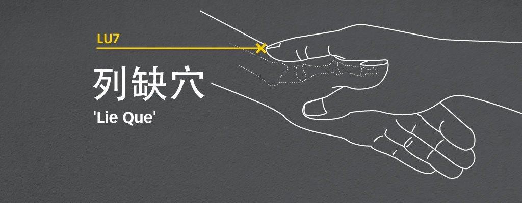 Lie Que (LU7) Acupoints massage for coughs