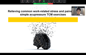 Relieving common work-related stress and pains with simple acupressure TCM exercises